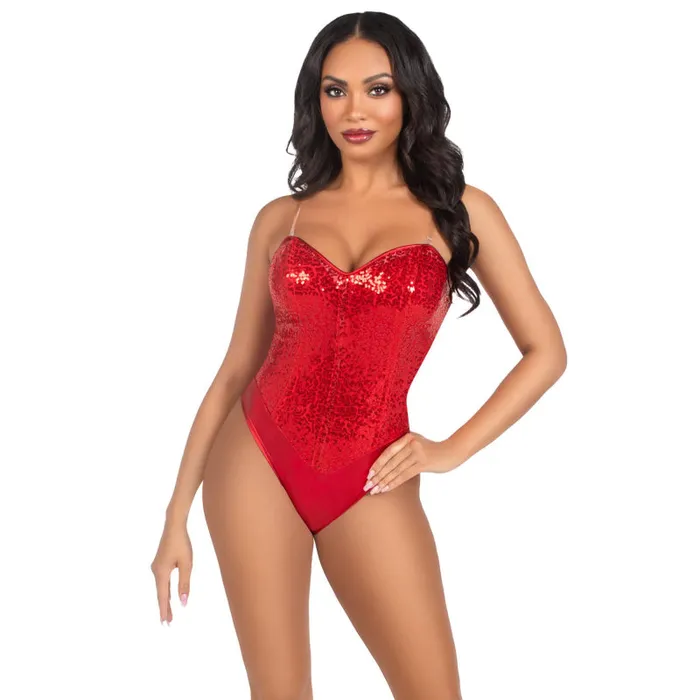 Vibrators | Leg Avenue 2 Pc Sequin Bodysuit - Large - Red Vibrators | Leg Avenue 2 Pc Sequin Bodysuit - Large - Red