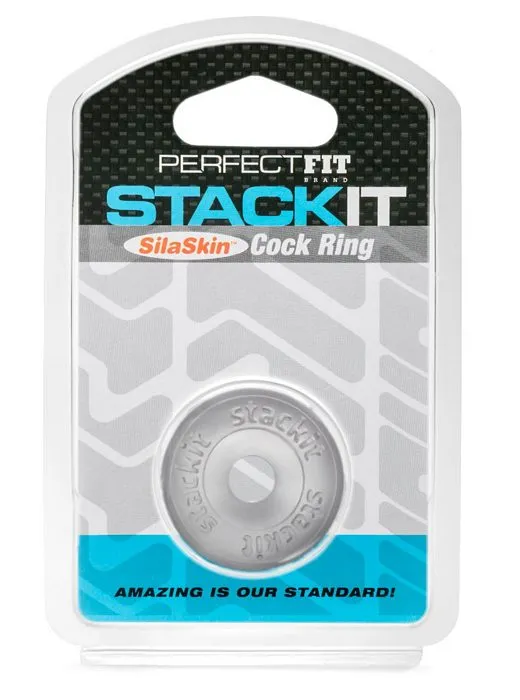 Male Sex Toys Perfect Fit Perfect Fit Stackit Cock Ring Clear