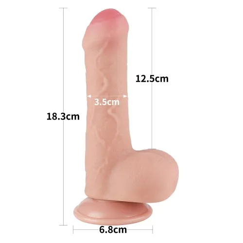 Dildos Lovetoy 7 Inch Sliding Skin Dual Layer Bendable Dong Lovetoy Dildos Lovetoy 7 Inch Sliding Skin Dual Layer Bendable Dong Lovetoy