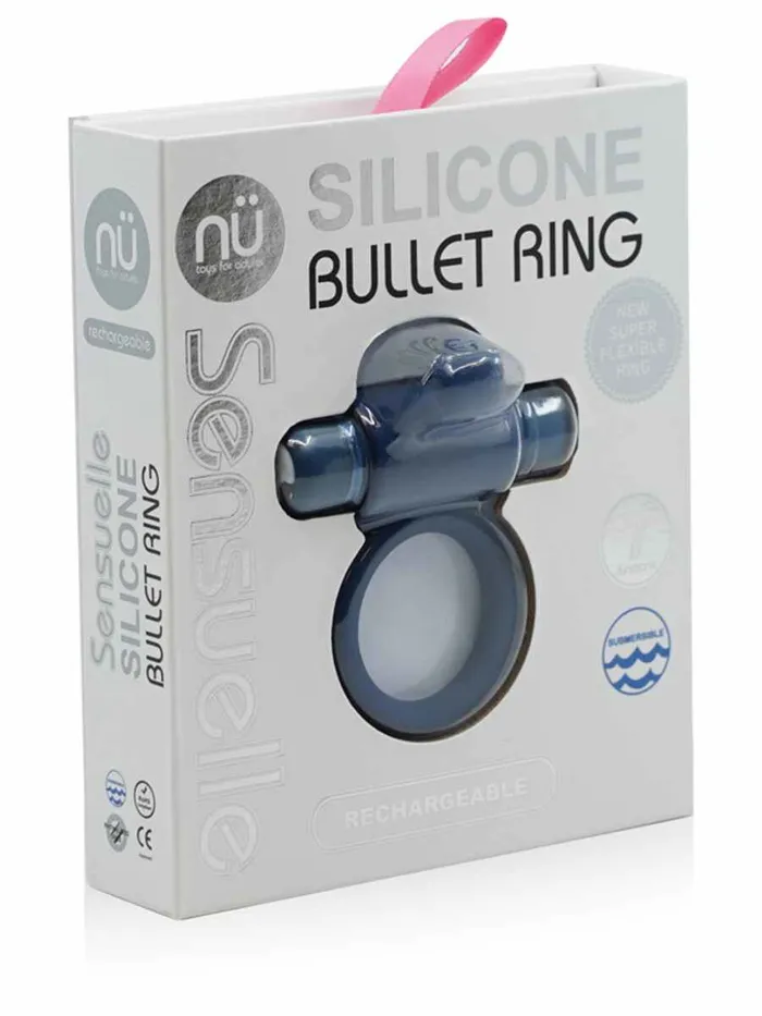 NU SENSUELLE NU SENSUELLE SILICONE BULLET RING NAVY BLUE Vibrators