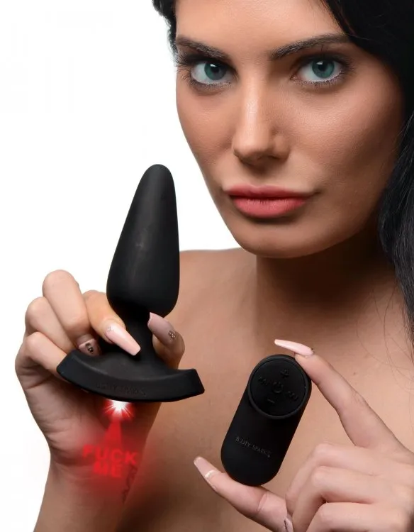 XR Brands Male Sex Toys Booty Sparks Laser Fuck Me Small Vibrating Anal Plug With Remote