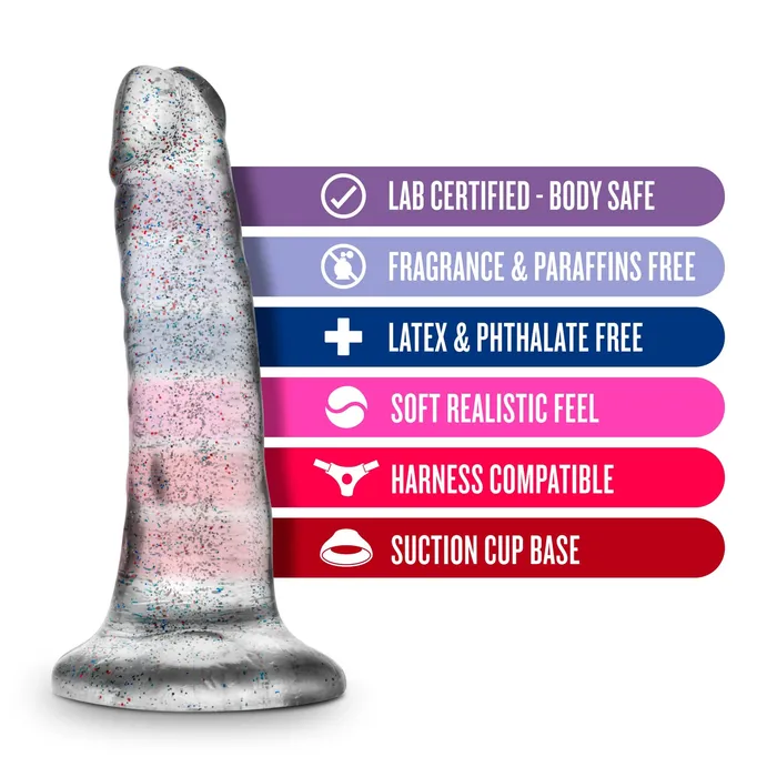 Blush Novelties Dildos Naturally Yours 55 Inch Glitter Dong Sparkling Clear Blush Novelties Dildos Naturally Yours 55 Inch Glitter Dong Sparkling Clear
