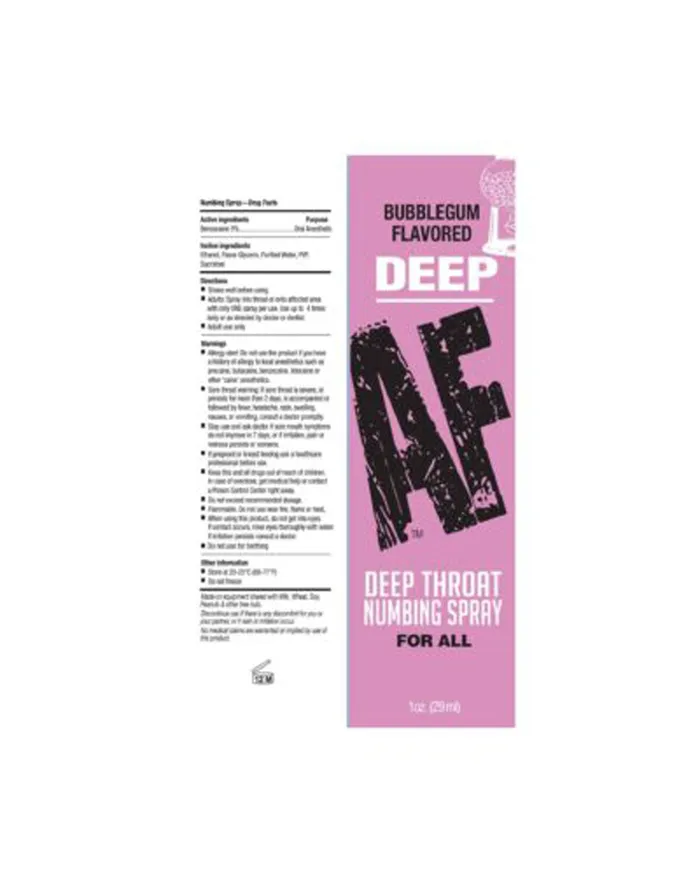 Little Genie Male Sex Toys Deep Af Throat Numbing Spray 1oz Bubblegum Little Genie Male Sex Toys Deep Af Throat Numbing Spray 1oz Bubblegum