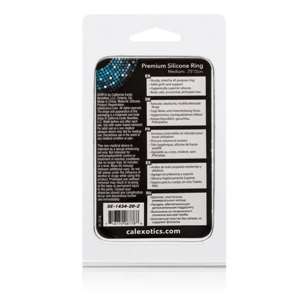 California Exotic Novelties Premium Silicone Ring Medium Male Sex Toys