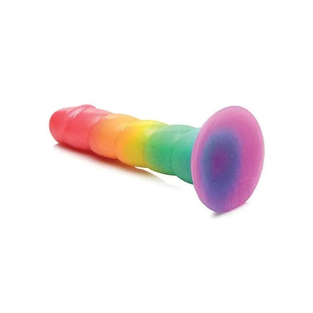 Dildos Curve Toys Simply Sweet 65 Swirl Rainbow Dildo