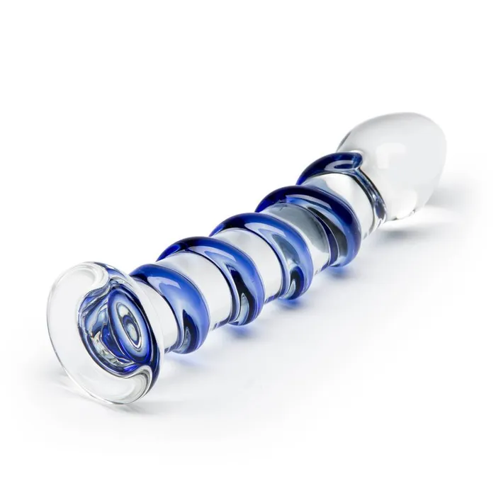 7 Inch Textured Glass Dildo Great For Temperature Play Pipe Dream Anal