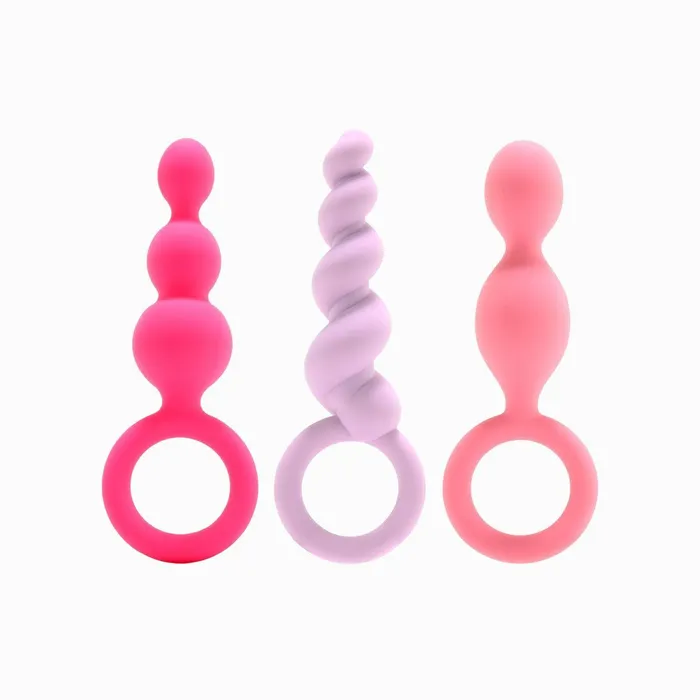 Anal Satisfyer Satisfyer Set Of 3 Silicone Textured Anal Plugs