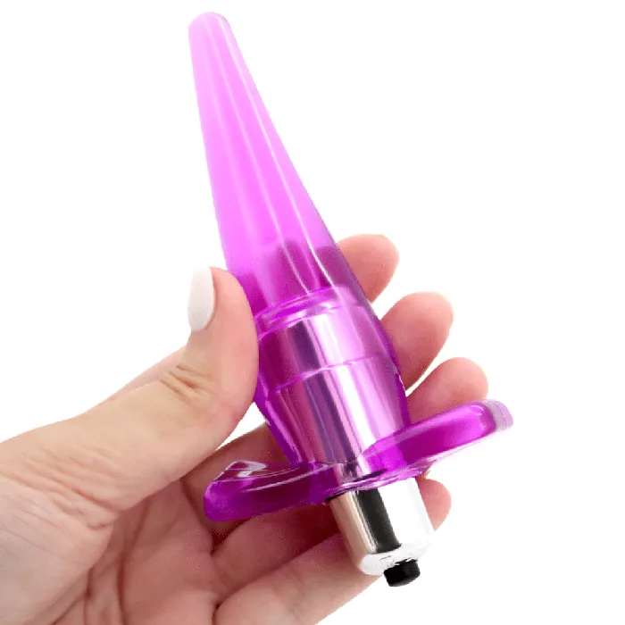 Vibrating Jelly Butt Plug Pink BOB Anal