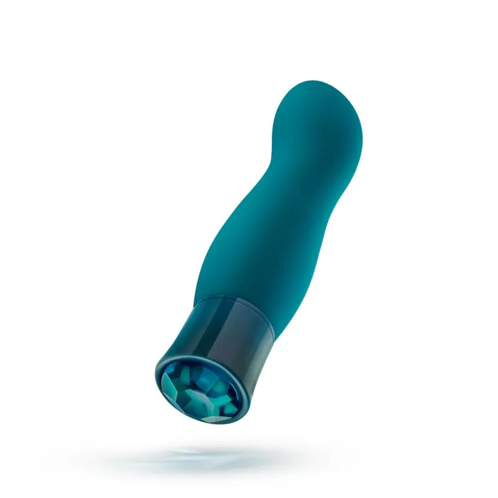 Blush Vibrators Oh My Gem By Blush Fierce 55 Inch Warming G Spot Stimulation Vibrator in Topaz with Powerful RumboTech Technology