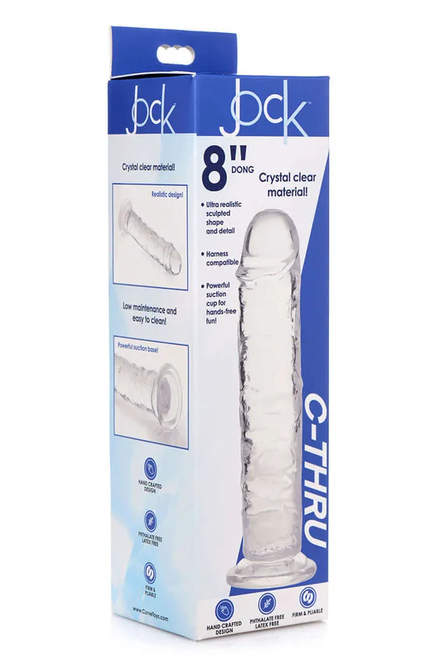 CURVE NOVELTIES Jock CThru 8inch Clear Dildo Ultra Flexible Realistic Waterproof Dildos CURVE NOVELTIES Jock CThru 8inch Clear Dildo Ultra Flexible Realistic Waterproof Dildos