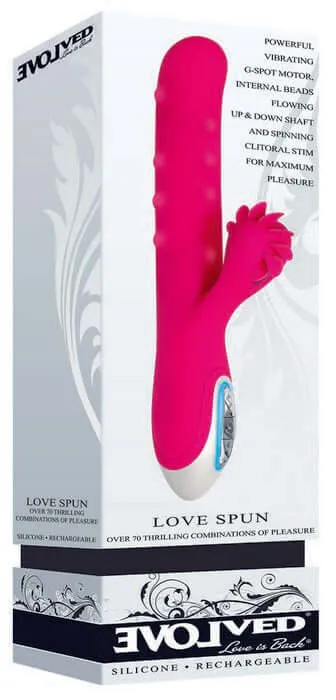 Female Sex Toys Evolved Novelties Evolved Love Spun Dual Vibrator Spinning Clitoral Wheel Beaded Shaft Waterproof Female Sex Toys Evolved Novelties Evolved Love Spun Dual Vibrator Spinning Clitoral Wheel Beaded Shaft Waterproof