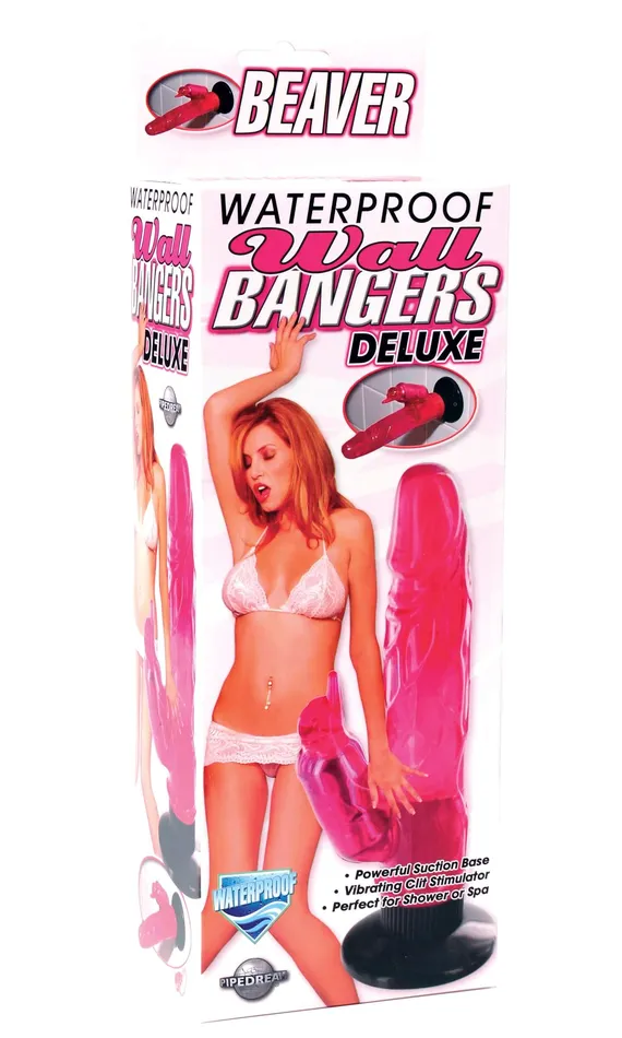 Female Sex Toys Pipedream Products Waterproof Beaver Wall Bangers Vibrator Pink Suction Cup Dong