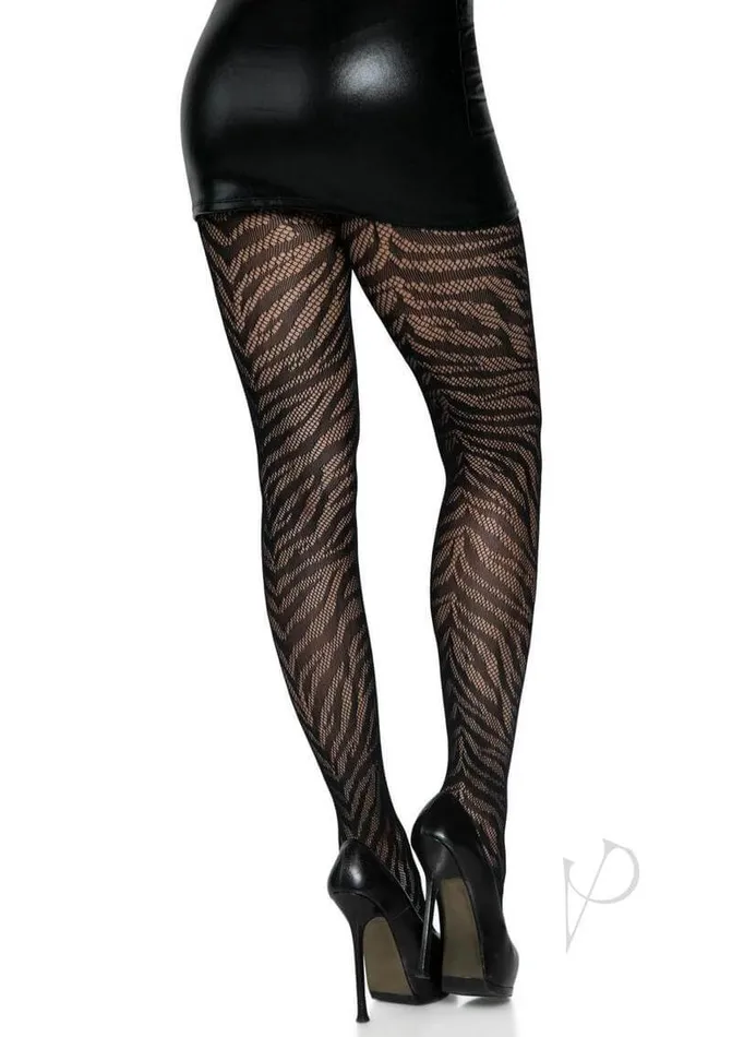 Leg Avenue Zebra Net Tights Black Sexy Fishnet Animal Print Tights Leg Avenue Inc Anal