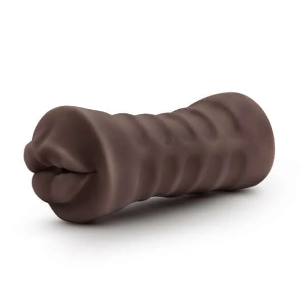 Male Sex Toys Blush Novelties Hot Chocolate Renee Brown Vibrating Mouth Stroker
