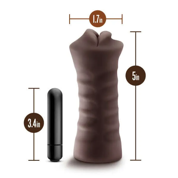 Male Sex Toys Blush Novelties Hot Chocolate Renee Brown Vibrating Mouth Stroker