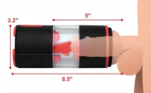 Male Sex Toys XR Brands Lovebotz Flickering Tongue Masturbator by XR Brands