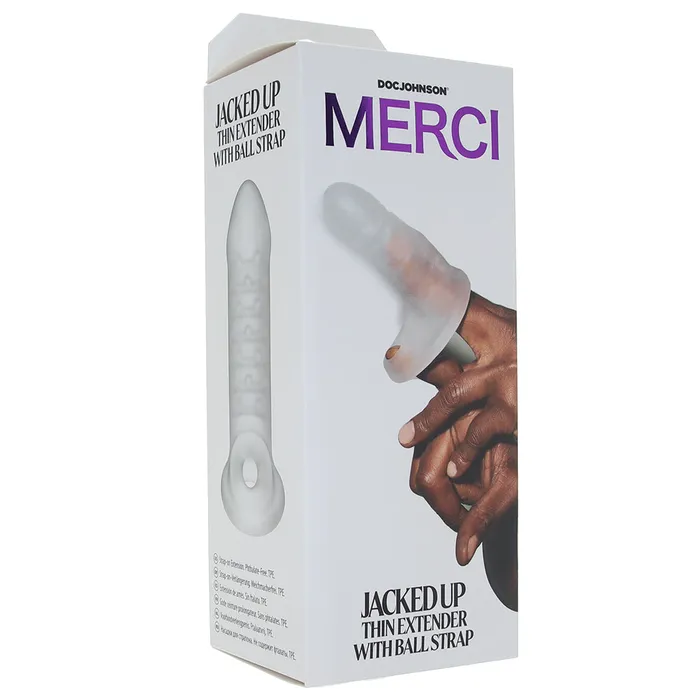 Merci Jacked Up Thin Extender With Ball Strap Doc Johnson Male Sex Toys
