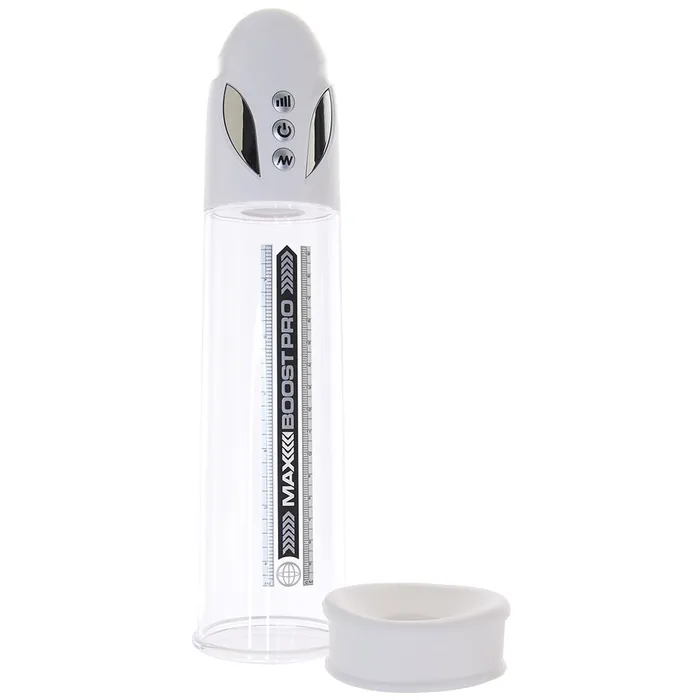 Pipedream Pump Worx Max Boost Pro Flow Penis Pump in White Male Sex Toys