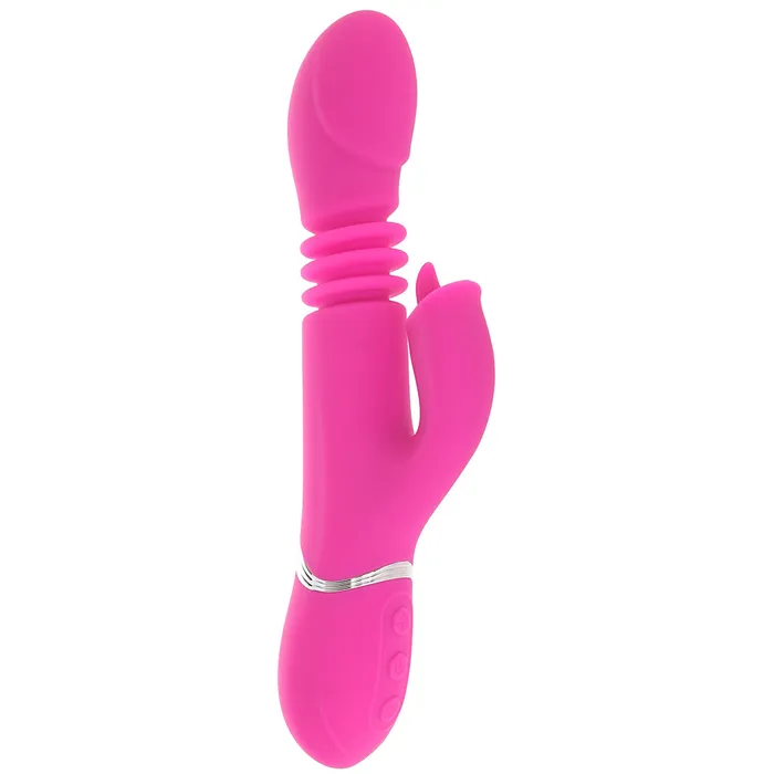Vibrators Evolved Novelties Pink Dragon Thrusting Rabbit Vibe