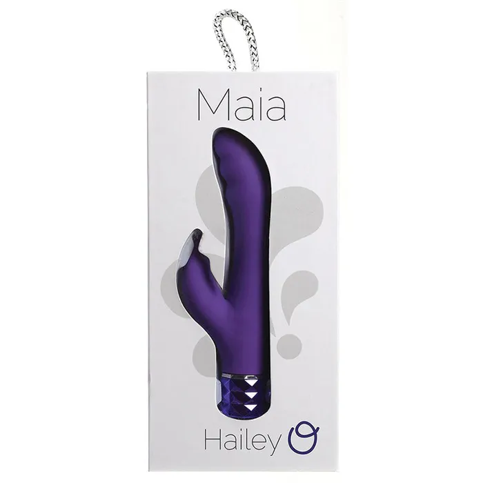 Vibrators MAIA TOYS Maia Hailey Crystal Gems Dual RabbitNeon Purple 6