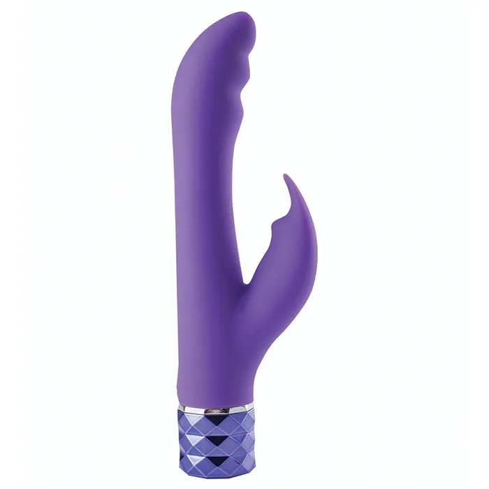 Vibrators MAIA TOYS Maia Hailey Crystal Gems Dual RabbitNeon Purple 6