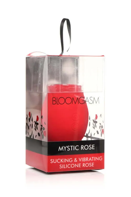 XR Brands Bloomgasm Mystic Rose Sucking and Vibrating Silicone Clit Stimulator Premium Waterproof Vibrator Female Sex Toys